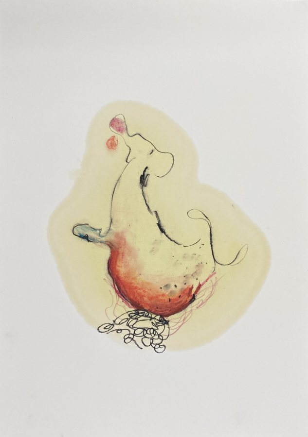 Fadenhüter, 2024, 40 x 30 cm (16 x 12 in), Work on paper – Petra Amtsberg Hoffmann