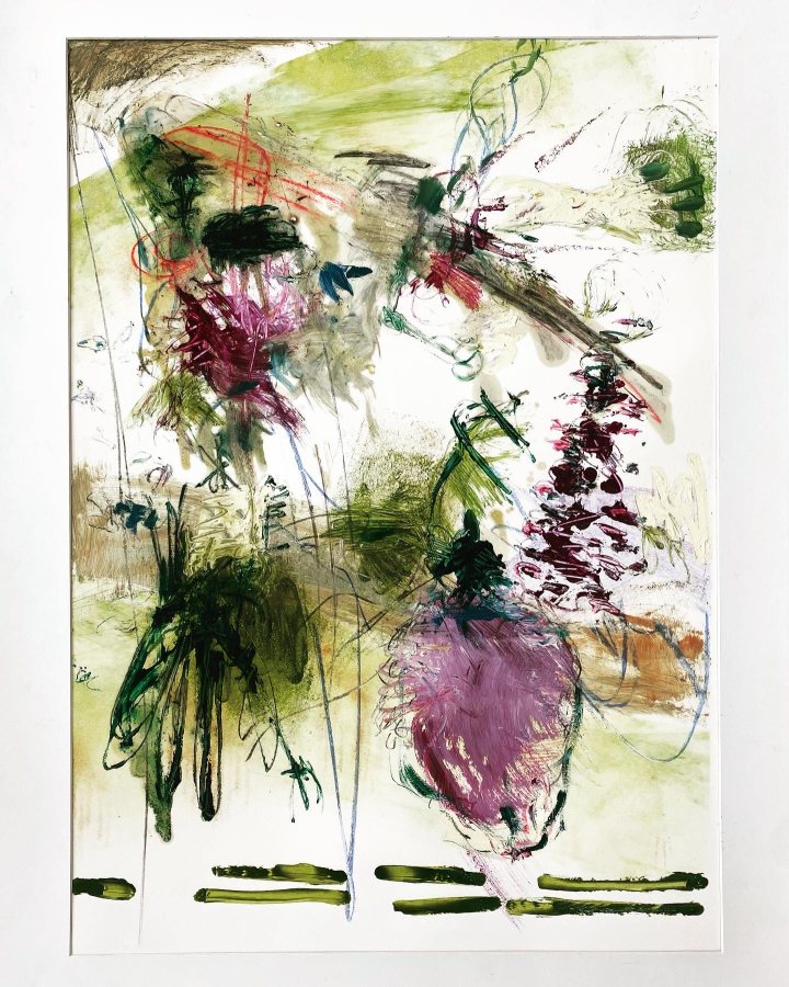 La Mure, 2021, 60 x 50 cm (24 x 20 in), Oil on paper – Petra Amtsberg Hoffmann