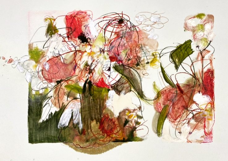 Lost In Motion, 2022, 60 x 80 cm (24 x 31 in), Oil on paper – Petra Amtsberg Hoffmann