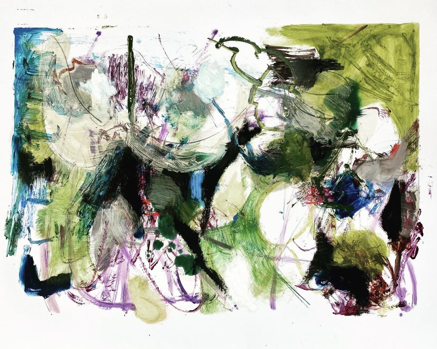Mary’s Roundabout, 2021, 60 x 80 cm (24 x 31 in), Oil on paper – Petra Amtsberg Hoffmann