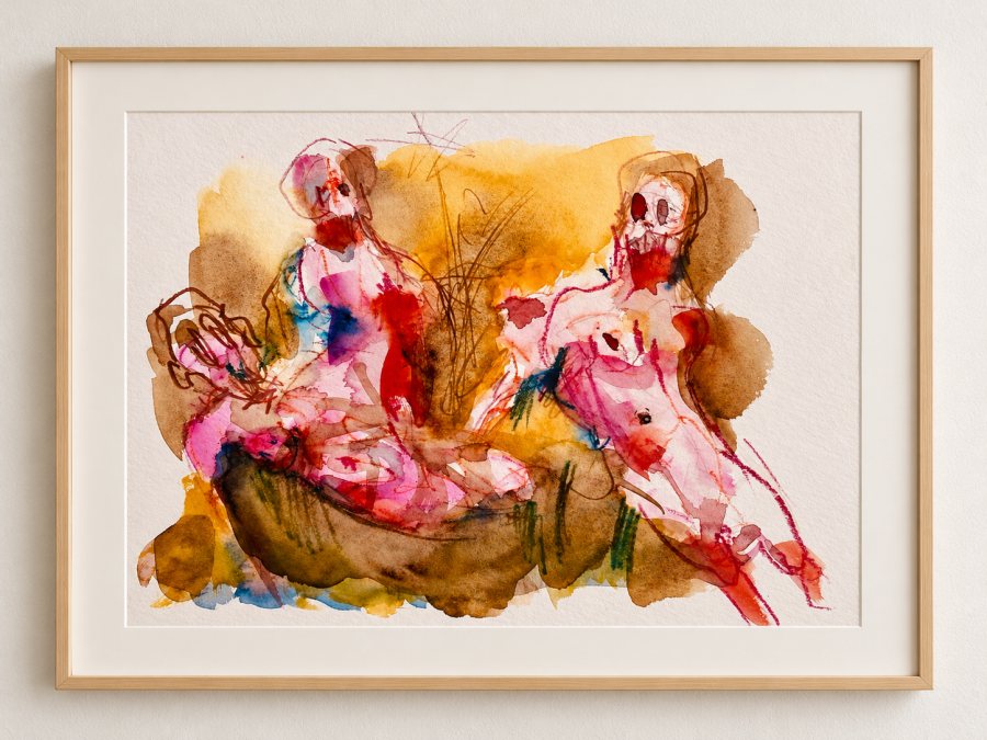 Beach Beauties, 2022, 20 x 40 cm, Aquarell – Petra Amtsberg Hoffmann