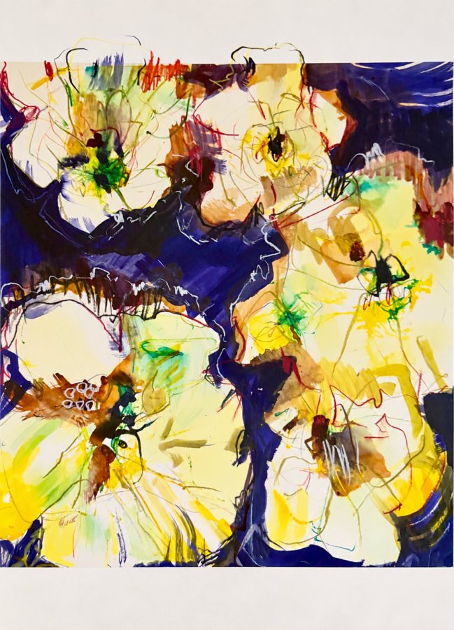 Madam Chuang, 2026, 50 x 40 cm, Tusche und Bleistift auf Papier – Petra Amtsberg Hoffmann