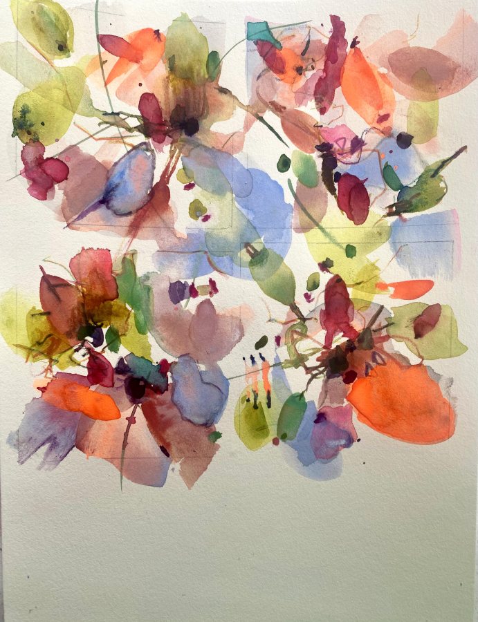 Mood, 2024, 40 x 30 cm, Aquarell – Petra Amtsberg Hoffmann