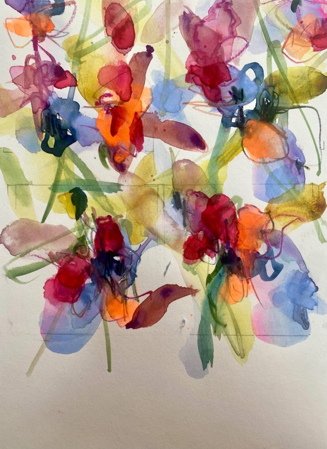 Poem, 2024, 30 x 40 cm, Aquarell – Petra Amtsberg Hoffmann