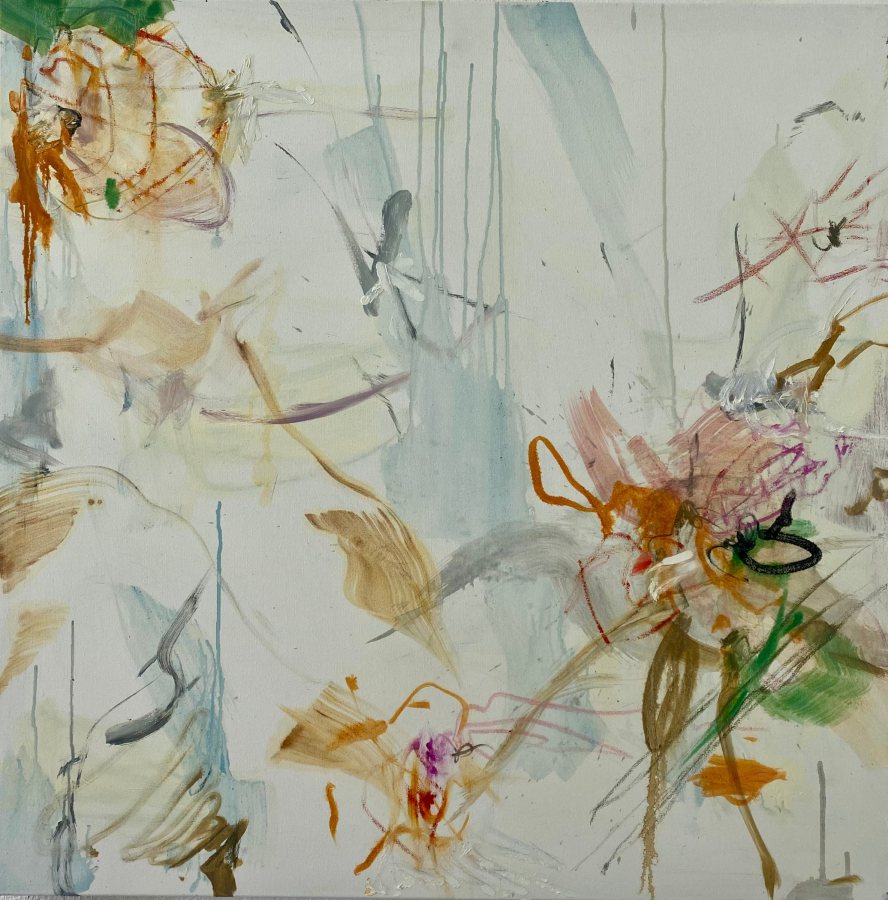 Seeds1, 2022, 100x100, Öl auf Leinwand – Petra Amtsberg Hoffmann