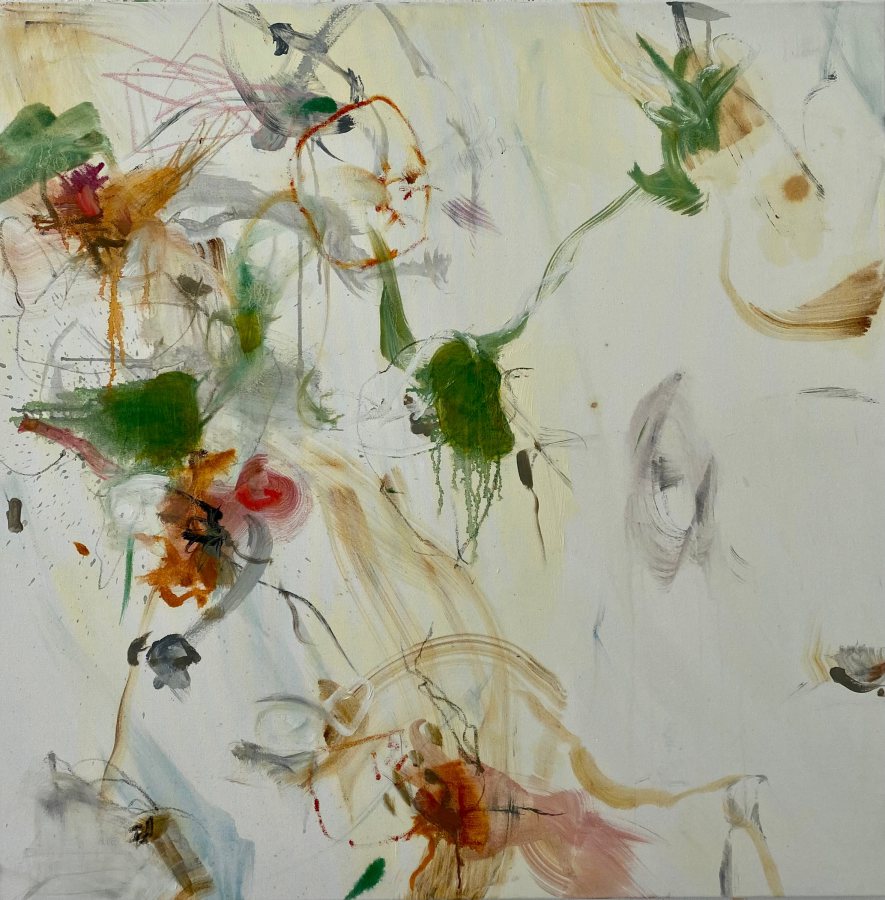Seeds2, 2022, 100x100, Öl auf Leinwand – Petra Amtsberg Hoffmann
