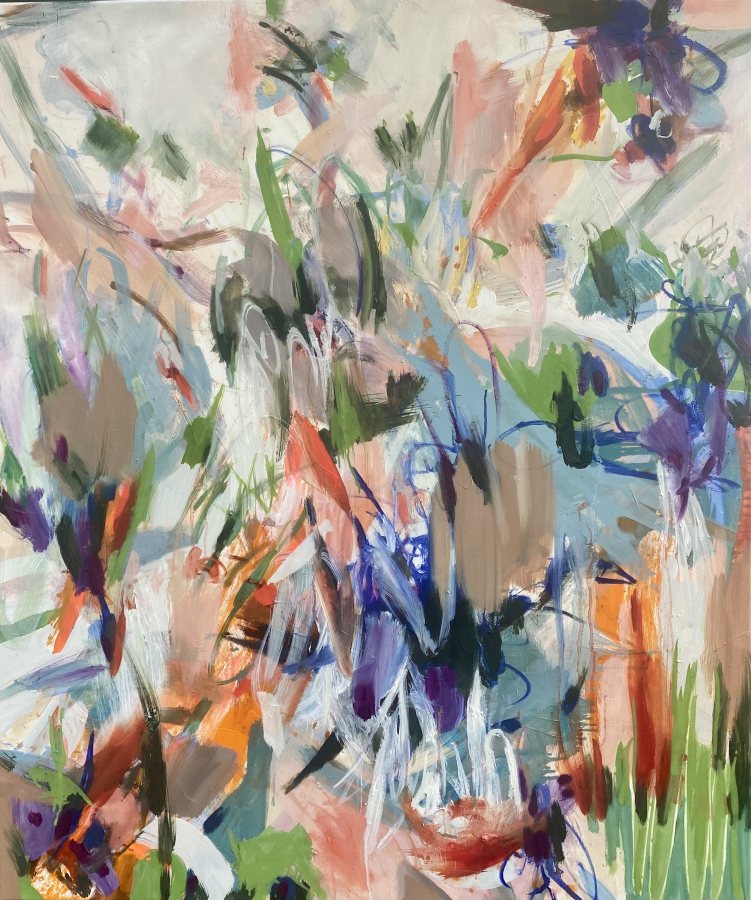 Summer Mindset, 2024, 120 x 100 cm, Öl auf Leinwand – Petra Amtsberg Hoffmann