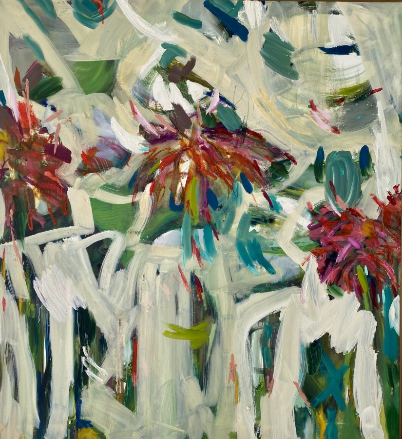 Three Graces, 2022, 120 x 100 cm, Acryl auf Leinwand – Petra Amtsberg Hoffmann