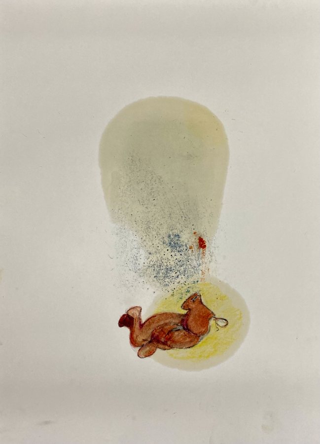 Träum fein Schwein, 2024, 40 x 30 cm (16 x 12 in), Work on paper – Petra Amtsberg Hoffmann