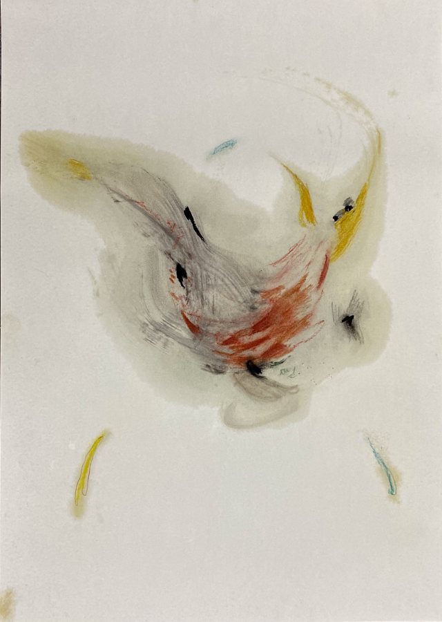 Windlauscher, 2024, 40 x 30 cm (16 x 12 in), Work on paper – Petra Amtsberg Hoffmann