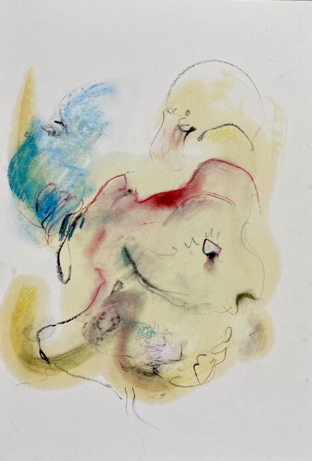 Wolkenatmer, 2024, 30 x 40 cm (12 x 16 in), Work on paper – Petra Amtsberg Hoffmann